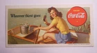 Vintage Coca Cola 1942 Blotter "Where ever thirst goes"