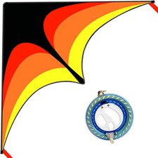 Large Single Line Beach Kite for Adults,Easy to Fly Kites for Kids Age 4-12