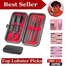 Quality 10-Piece Manicure & Pedicure Kit - Ultimate Grooming Tool for All