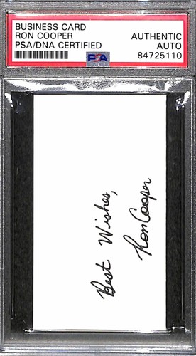 Ron Cooper "Louisville Cardinals HC" Auto Autographed Signed Business Card PSA - Picture 2 of 3