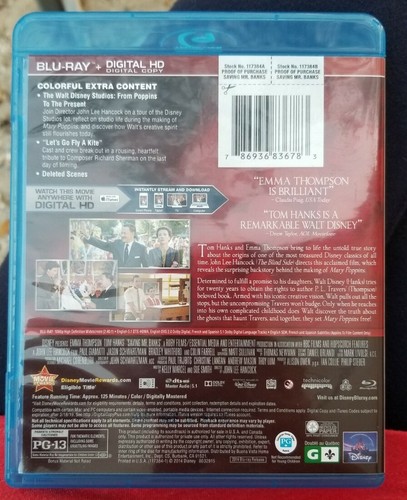 Saving Mr. Banks (Walt Disney Blu-ray + Digital code) (Tom Hanks, Emma Thompson) - Picture 2 of 3