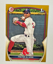 2023 Bowman FRAYMI DE LEON 1st RC Gold Parallel 26/50 #BP-97 Red Sox