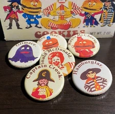 McDonaldland Replica Button 6-Pack McDonald's Ronald Grimace Mayor McCheese
