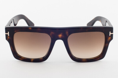 Tom Ford FAUSTO 711 52F Dark Havana / Brown Gradient Sunglasses