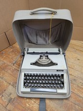 Vintage Erika Robotron Mod 15 Portable Typewriter Gray with Carrying Case thumbnail
