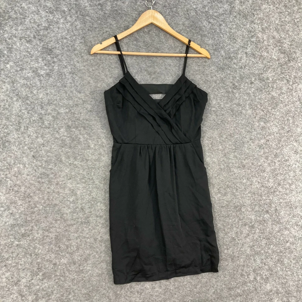 Vestido para mujer Dotti talla 10 negro sin mangas línea A cremallera cuello en V 19330 Foto 3 de 4