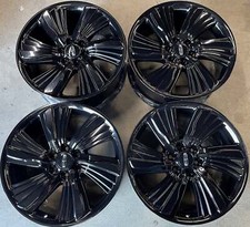 Four Lincoln Navigator Factory 22 Wheels Rims OEM 10176 Gloss Black JL741007TA
