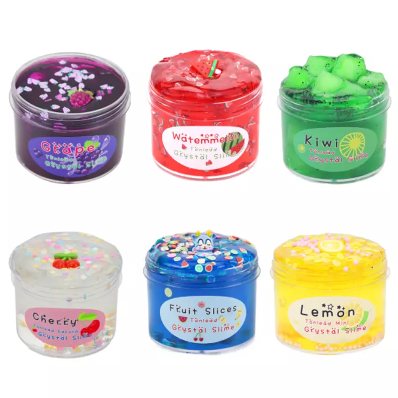 Toy Fruit crystal mud Scented Stress Relief Clay Soft Slime Clay for Kids  Toys