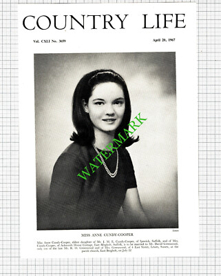 Miss Anne Cundy-Cooper Ipswich Suffolk David Greenwood Lewes - 1967 Steckling