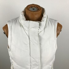 Maurices Sleeveless Mock Neck White Quilted Vest Jacket Women's Size Medium