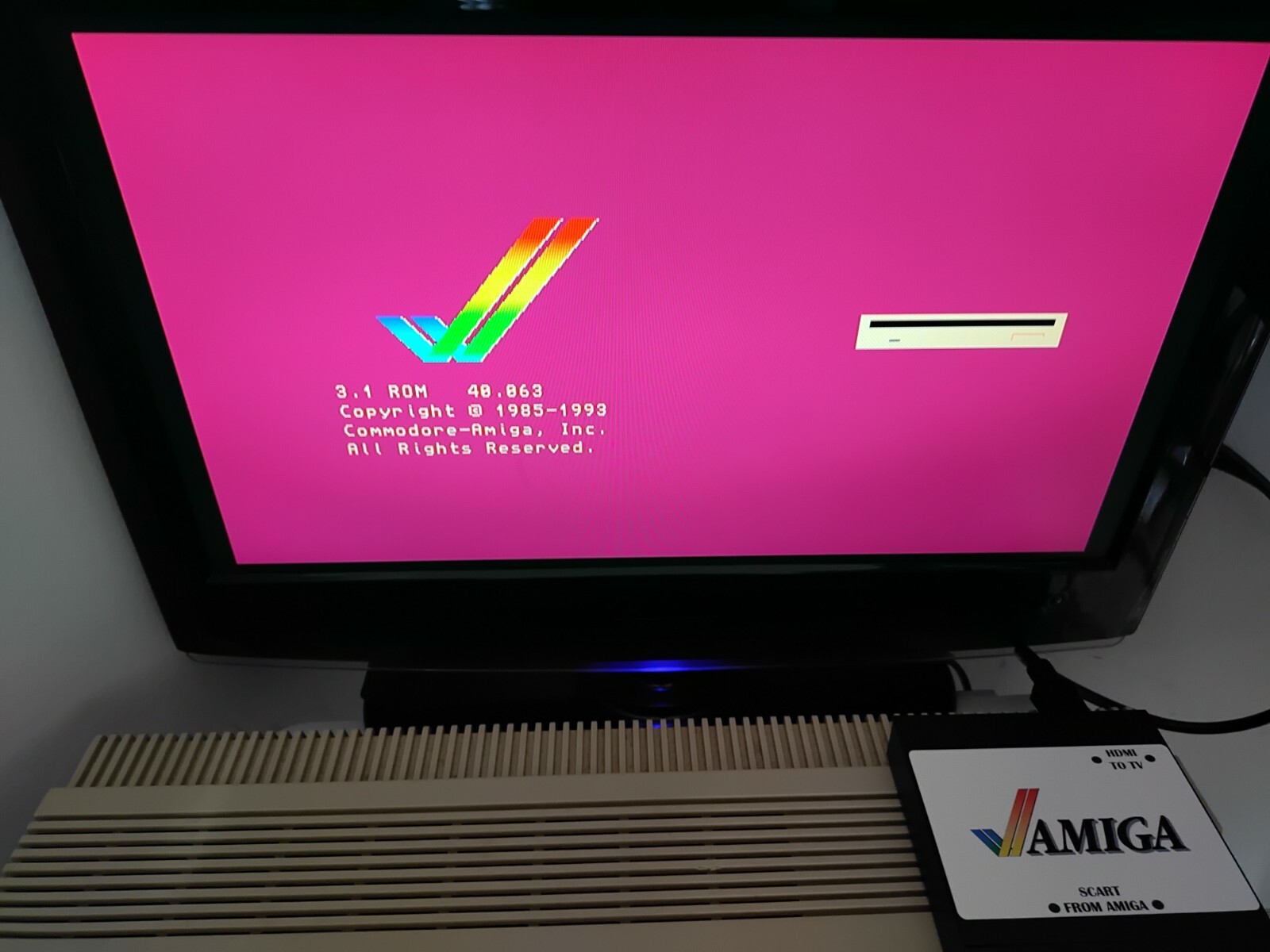 Amiga 500 600 1200 RGB Hdmi Converter Cable Solution Free HDMI Cable eBay