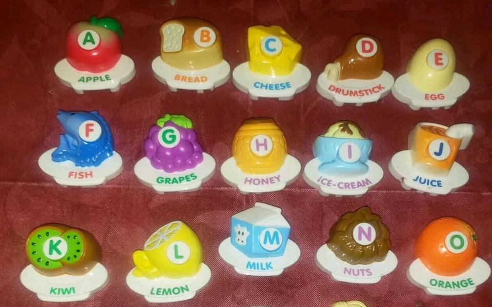 Vtech A-Z ABC Alphabet Food Fun Refrigerator Magnets COMPLETE  - Image 2 of 4