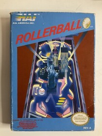 NINTENDO NES ROLLERBALL GAME CARTRIDGE W/ ORIGINAL BOX, DUST SLEEVE. UNTESTED