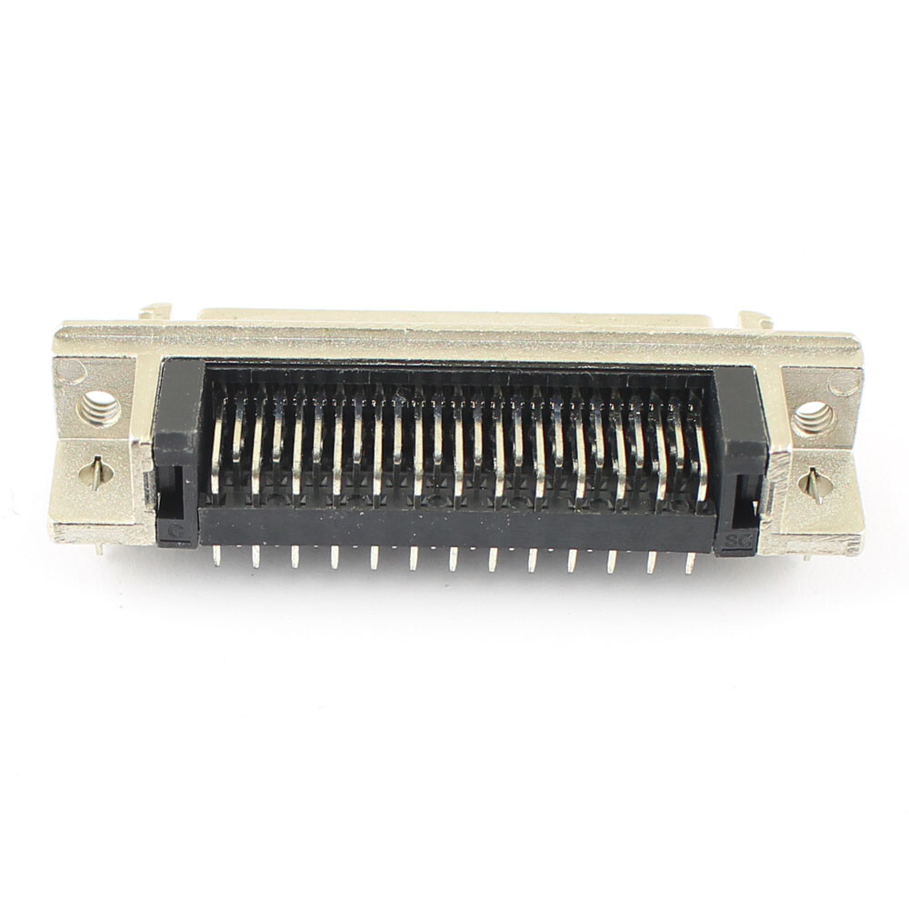 2Pcs SCSI Female 50 Pin DB Type Right Angle 90 Degree DIP