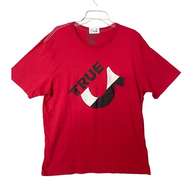 Y2K TRUE RELIGION T Shirt Men Sz XXL Red T-Shirt LOGO VTG | eBay