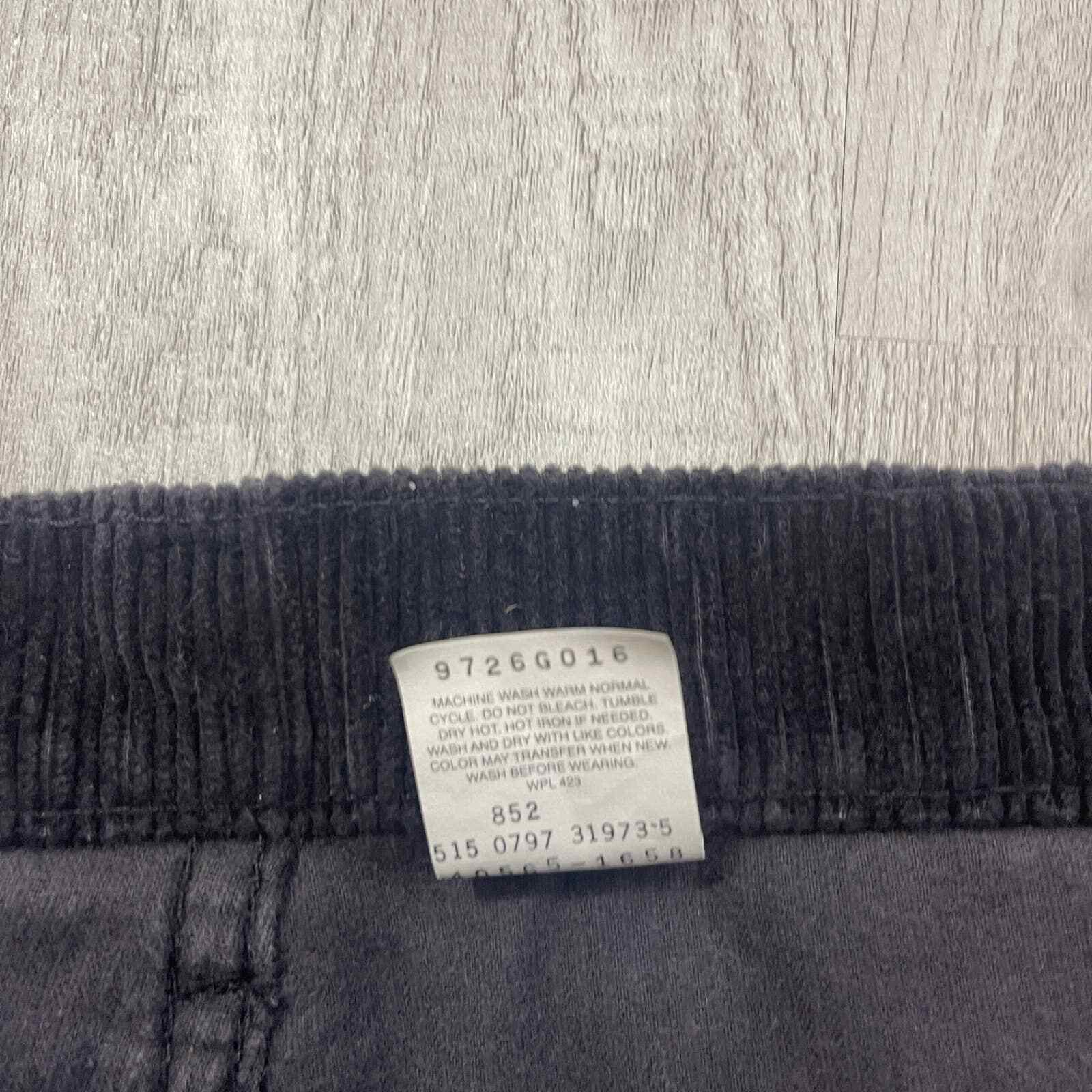 VINTAGE 1997 Levi's Corduroy Cargo Pants Size 38x30 Mens Black 1990s