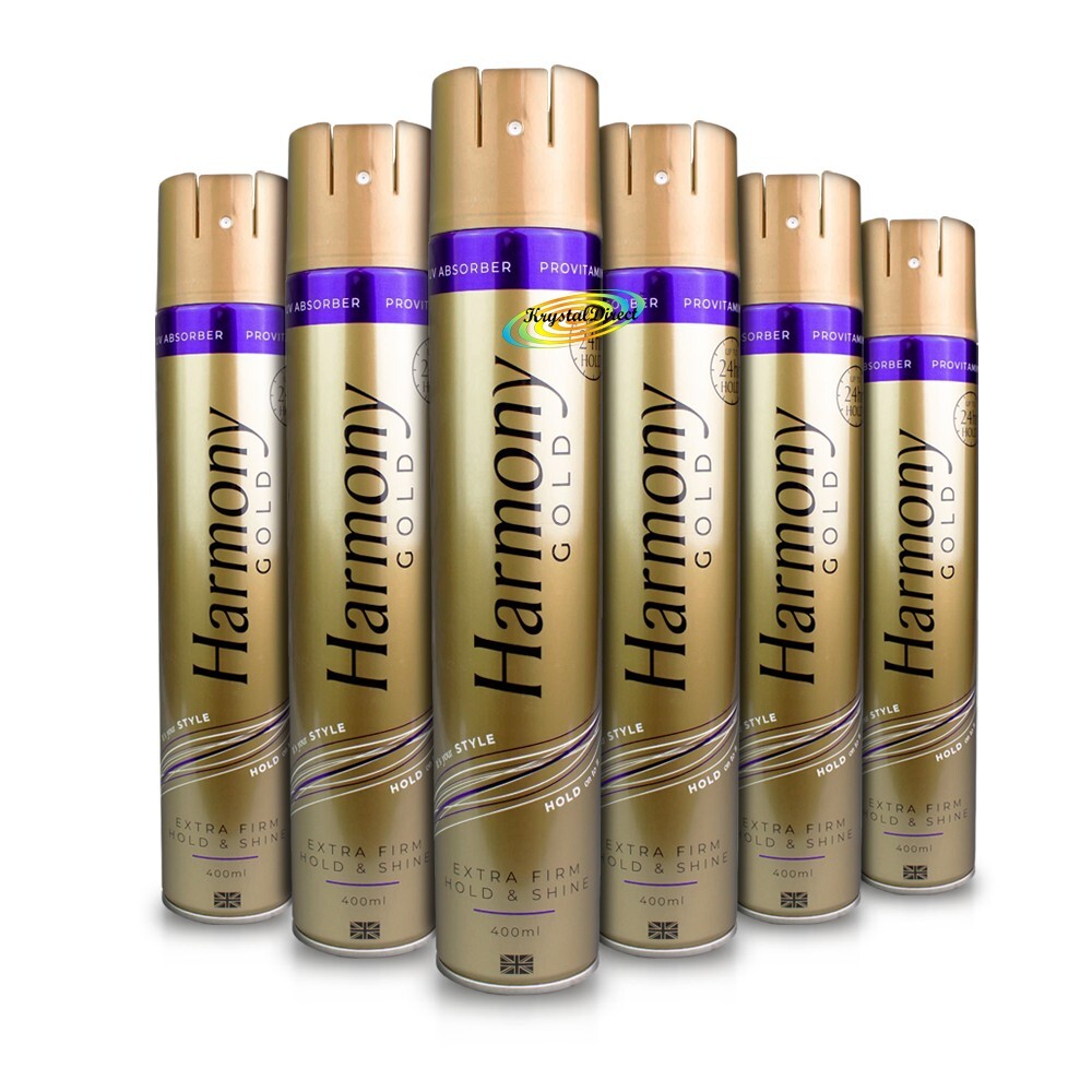 HARMONY GOLD EXTRA FIRM HOLD & SHINE HAIRSPRAY 400ML - Image 7