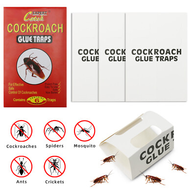 48PCS Glue Paper Catch Fly Trap Insect Roach Pest Trap Cockroach Killer Odorless