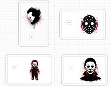 Horror Halloween Credit Debit Card Skins Pennywise Michael Myers Jason Chucky US