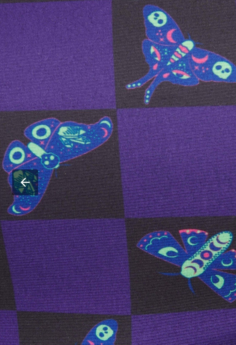 SMAK PARLOUR Death Head Moth 1960's Shift Dress Purple & Black Size SMALL**NWT**