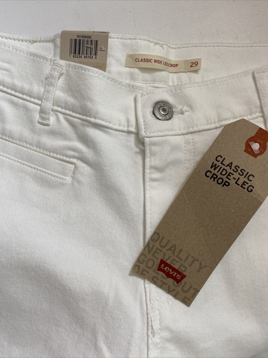 Levis classic wide leg crop jeans white 8/29 simply white Levis classic wide leg crop jeans white 8/29 simply white