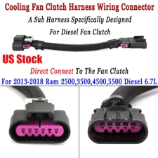 For 13-18 RAM 2500 3500 Diesel 6.7L Cooling Fan Clutch Harness Wiring Connector