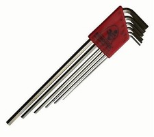 Bondhus 17192 Set of 7 Hex L-wrenches BriteGuard Finish, Extra Long 1.5-6mm