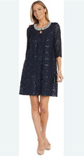 R M Richards 2-Piece Women s Formal Coctail Party Lace Jacket and Dress with Pea