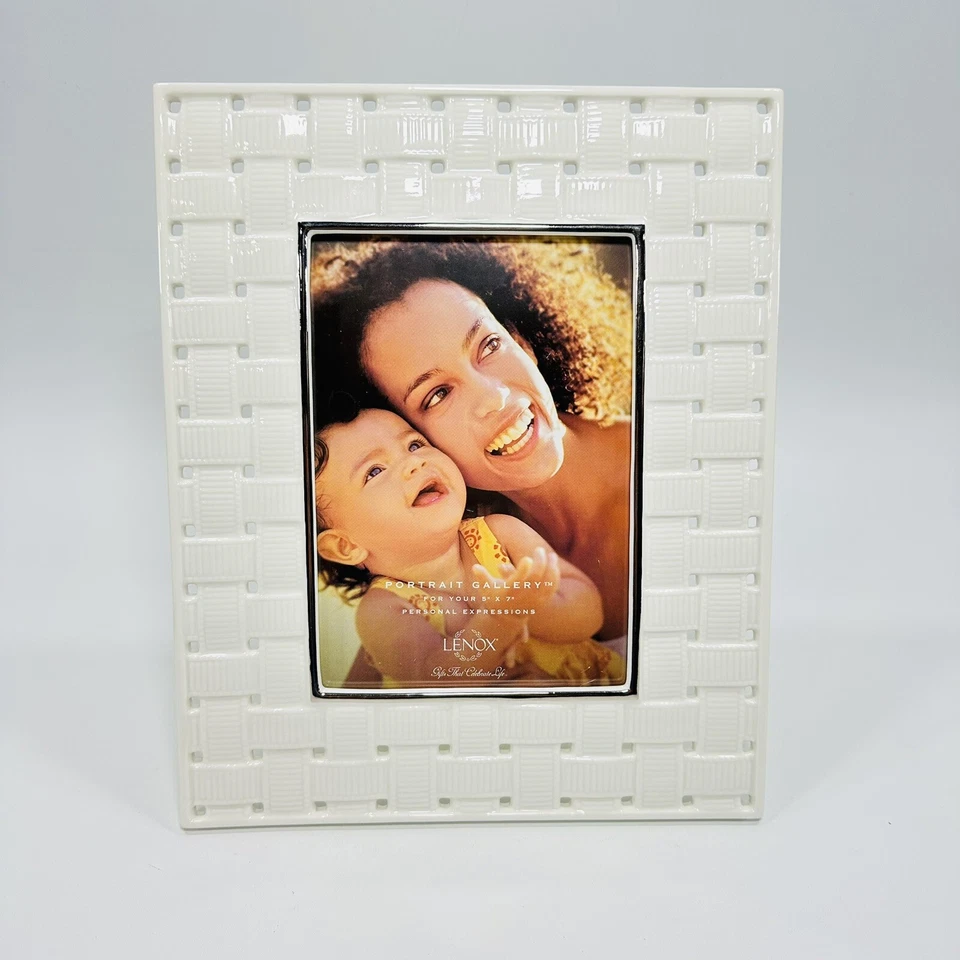 Marco Tejido Lenox 5 x 7" Nuevo en Caja Galería de Retratos Colección Serie Platino Foto 3 de 4