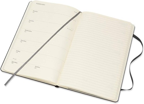 Personalizable 18- Weekly Diary with Elastic Closure - Black, 208 Pages - Picture 7 of 10
