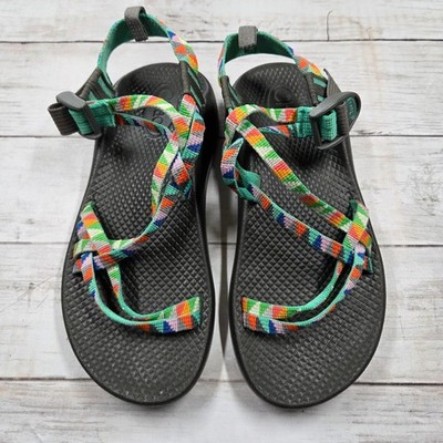 Chaco Sport Sandals Kids 4 Multi-Color ZX/1 Ecotread Geometric