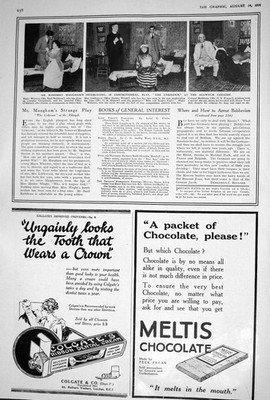 Old 1920 Somerset Maugham Aldwych Theatre Meltis Chocolate Colgate Gi 20th