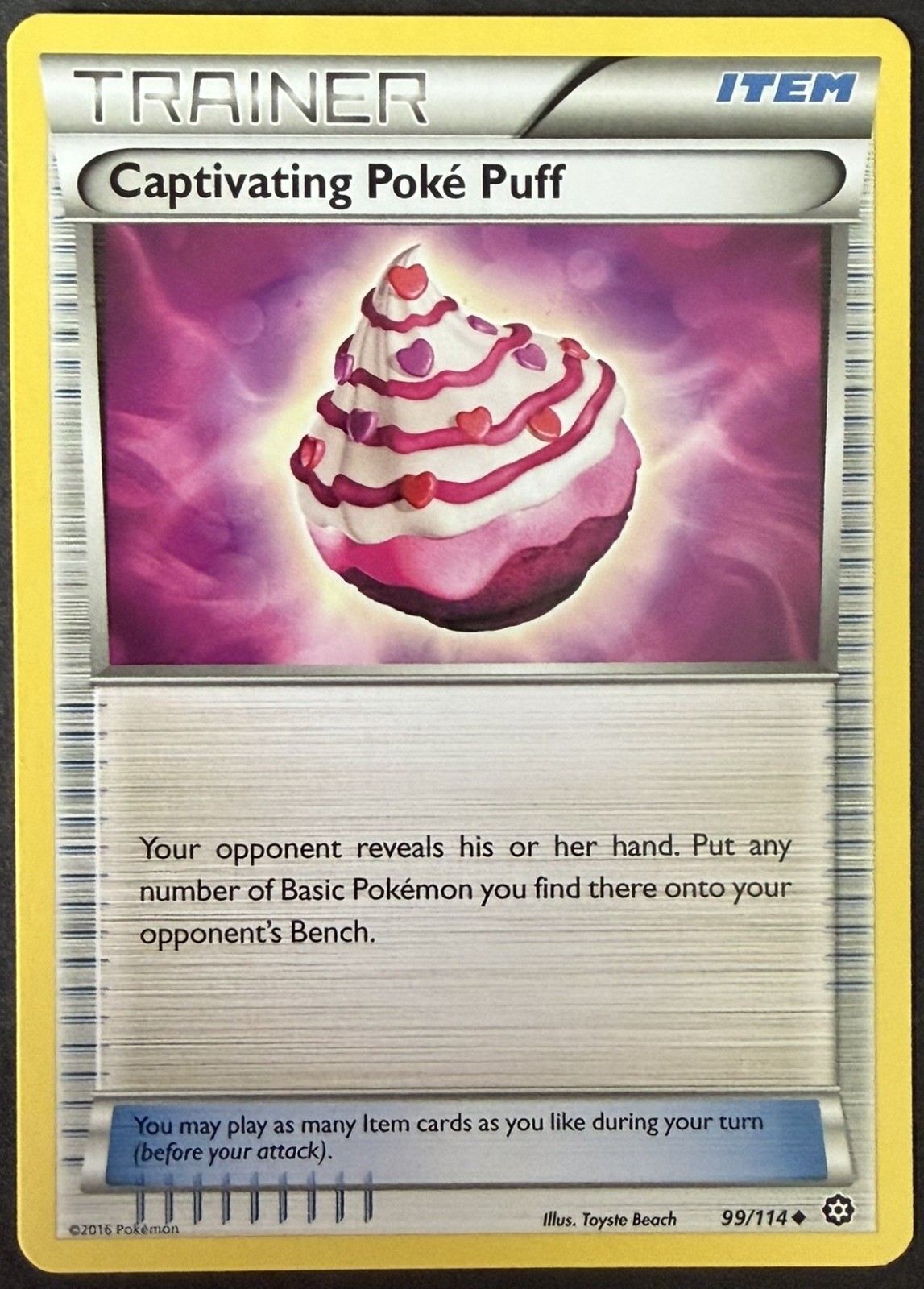 Captivating Poke Puff Uncommon XY - Steam Siege 99/114 LP