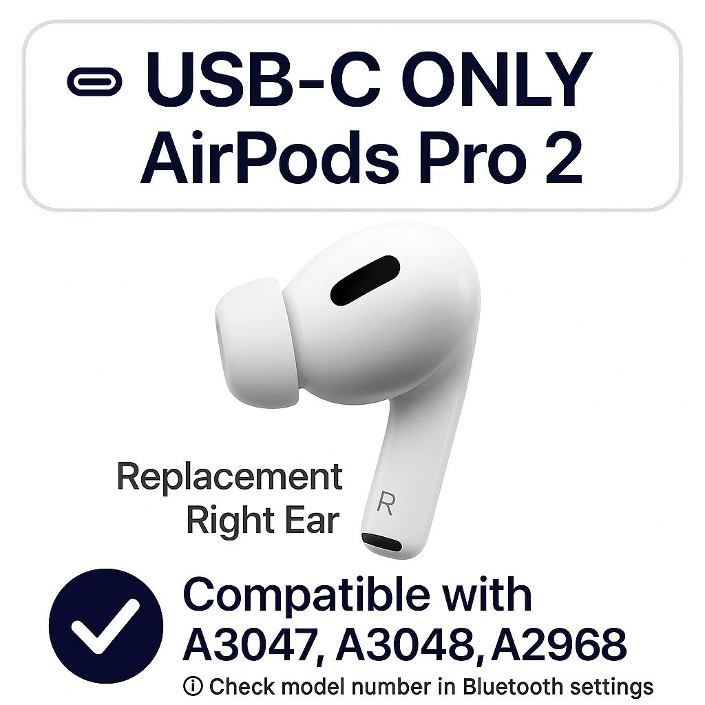 Buy Apple AirPods Pro 2 USB-C Right Earbud Replacement A3047