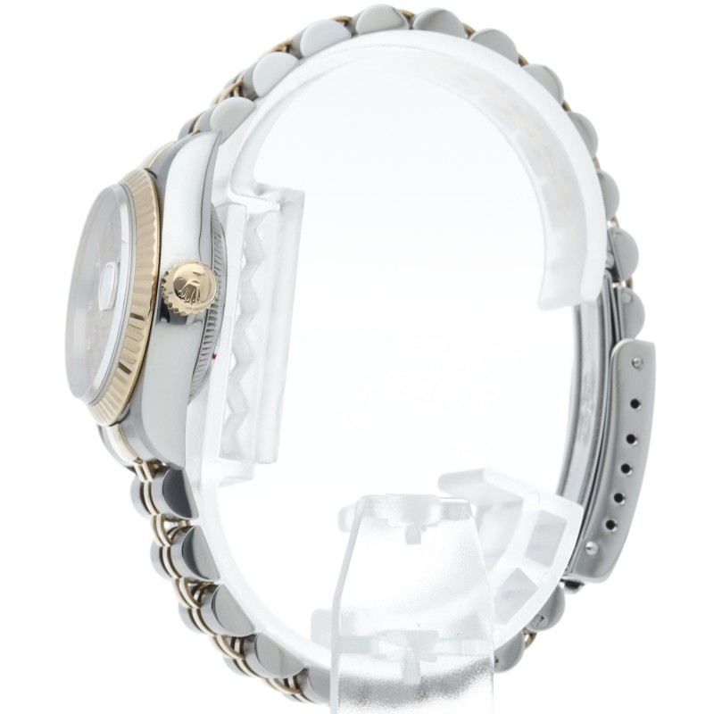 ROLEX Datejust Ladies Watch with 10 Diamonds and Houndstooth Dial 69173G(W) ... image 3