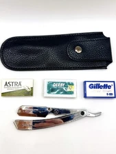 Parker Safety Razor SR1 Stainless Straight Edge Barber Razor & 15 Blades