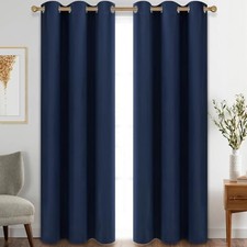 Blackout Curtains for Bedroom Grommet 42"W x 84"L Pack of 2 Navy Blue