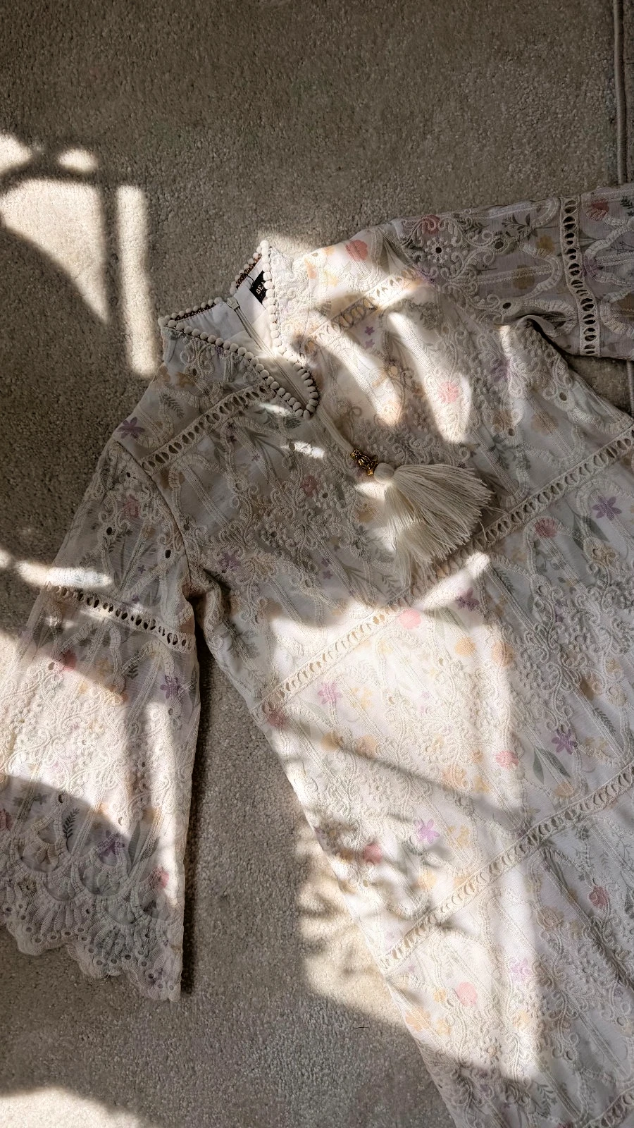 Girls Floral Maxi Dress Size 14 Modest Long Sleeve Pastel Eid Formal