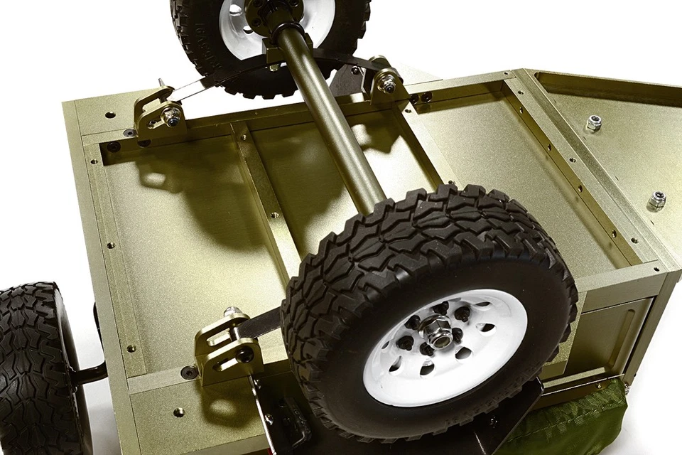 Alloy Realistic Model Camping Trailer w/Roof Top Tent for 1/10 RC 390x195x175mm - Image 3 of 4