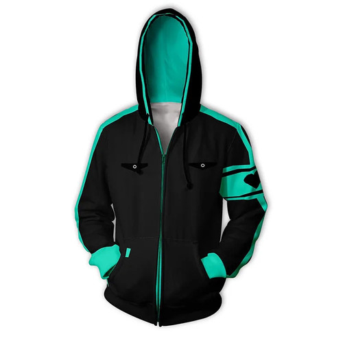 Hatsune Miku Anime Hoodie Cosplay Sweatshirt Mikuo Luo Tianyi Zip Jacke Mantel - Bild 6 von 21