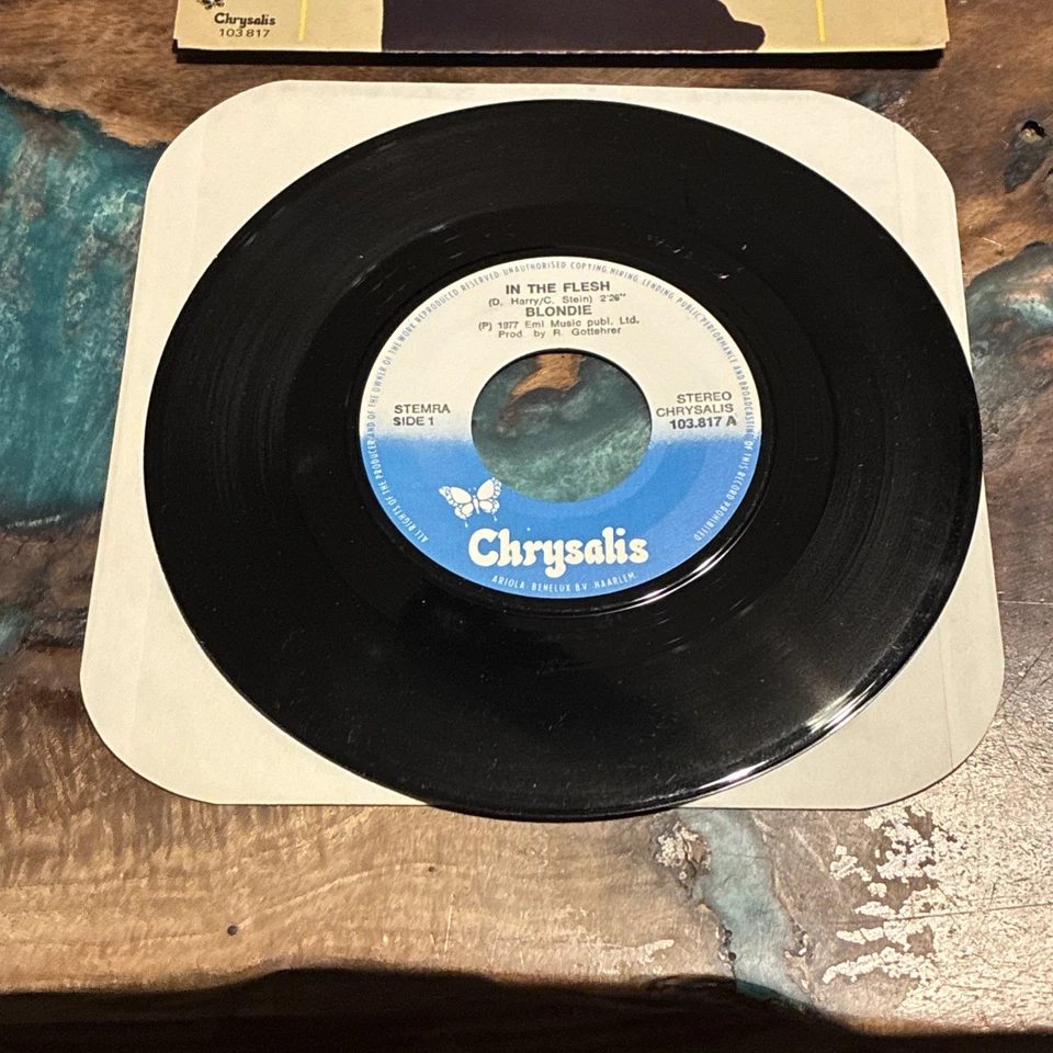Blondie 1981 7" 45 Holland In The Flesh / One Way of Another Chrysalis 103 817 Foto 3 de 4