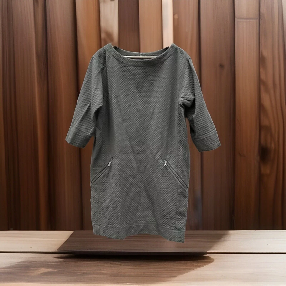 Vestido túnica acolchada texturizada para mujer GAP diseñado artesanal M bolsillos minimalista Foto 2 de 4