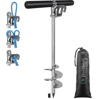 304 Stainless Steel Boat Sand Anchor, 17'' Fully Welded Screw-in Sand Anchor w...