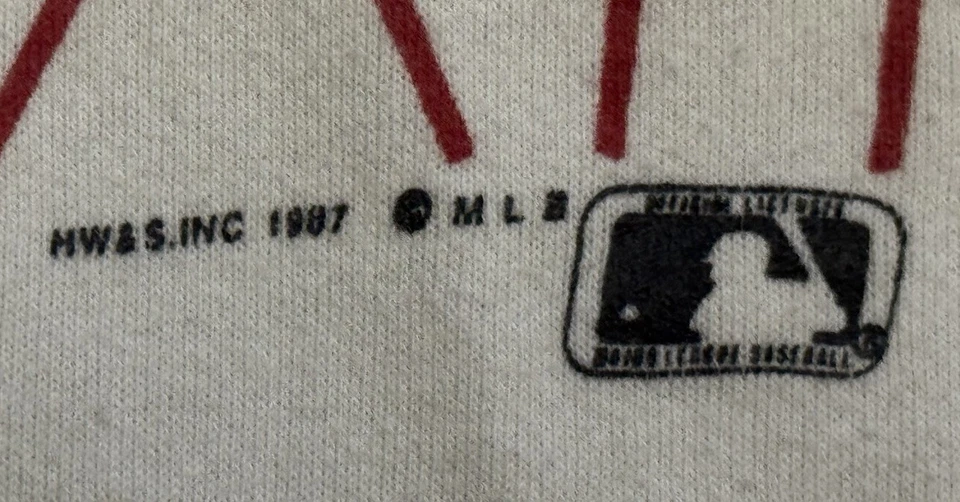 Cincinnati Reds De Colección 1987 Sudadera con Capucha Blanca MLB Béisbol Hombres Pequeña Hecha en EE. UU. Foto 3 de 4