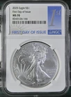 2025 Eagle S$1 MS70 First Day of Release NGC 8343126-166