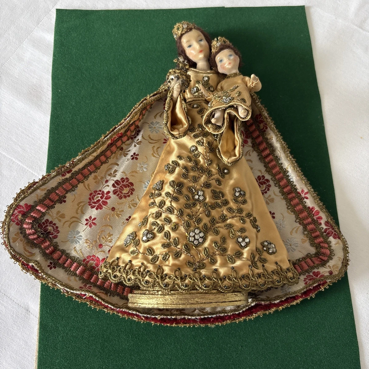 Maria Madonna Muttergottes Wachs Figur handgefertigt Margarete Uebel