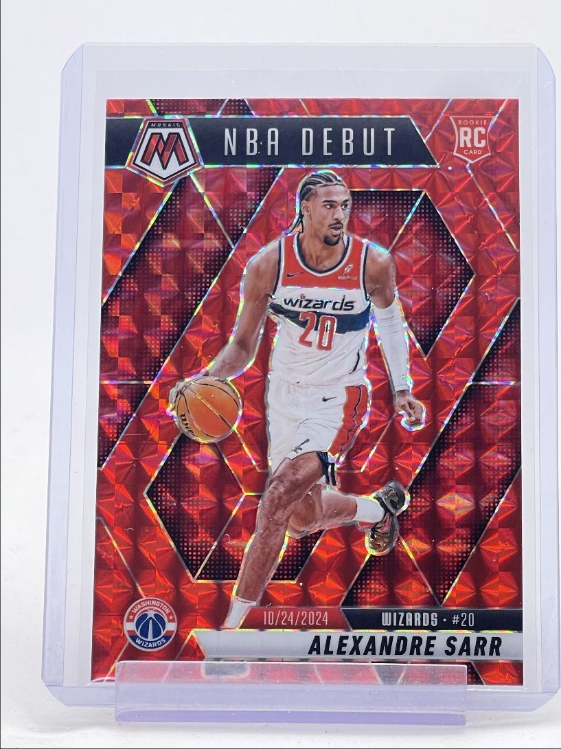 ALEXANDRE SARR 2024-25 MOSAIC NBA DEBUT ROOKIE RED MOSAIC PRIZM RC Q0190