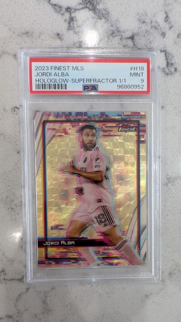 2023 Topps Finest MLS Hologlow Superfractor 1/1 Jordi Alba PSA 9