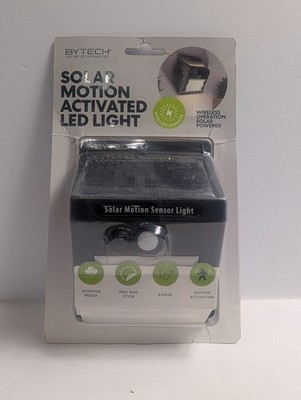 Bytech Solar Motion Activated LED Light - Weather Proof Outdoor Security - NEW