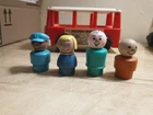 Fisher-Price Little People FP-141 Mini Bus Toy Vehicle, Vintage 1969
